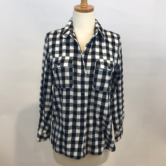 Madewell Ex Boyfriend Plaid Flannel Button Down - Picture 1 of 3